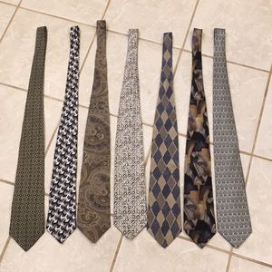 7 set ties Different Brands